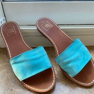 Teal sandals